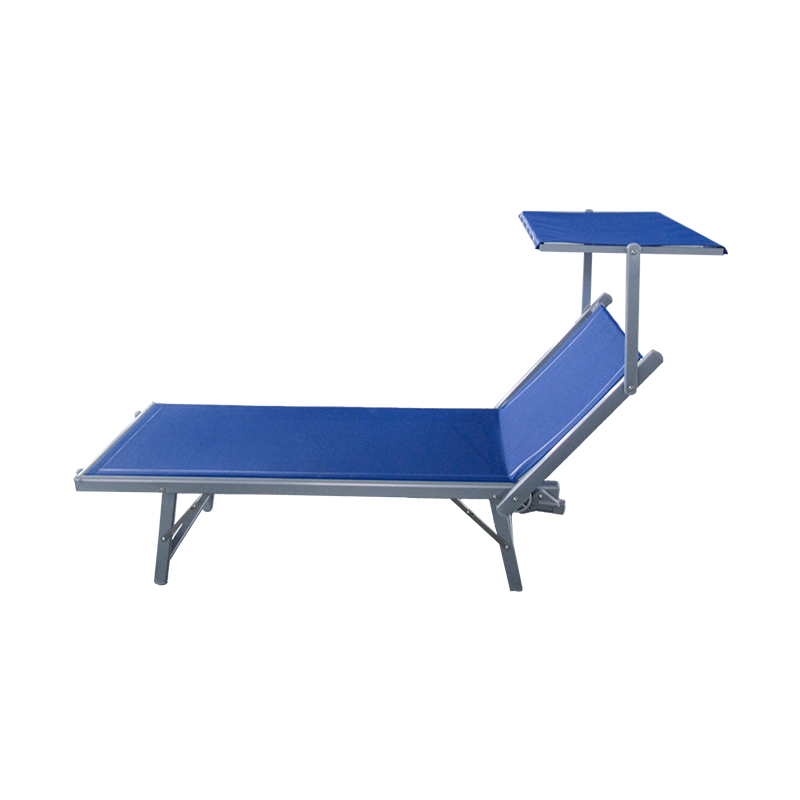 Aluminium foldning strand sol sovende seng strand lounge med tag