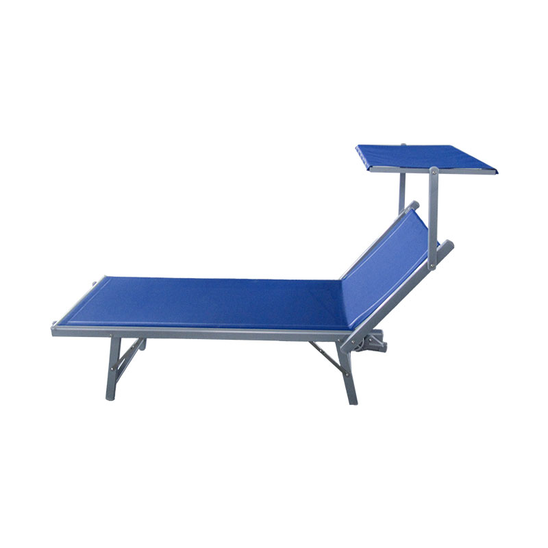 Aluminium foldning strand sol sovende seng strand lounge med tag