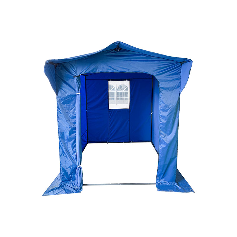 Foldet telt Pro Structure Series 50mm aluminium + 4 dobbelt sider PVC 520g/m² tarp til professionelle behov eller daglig brug blå