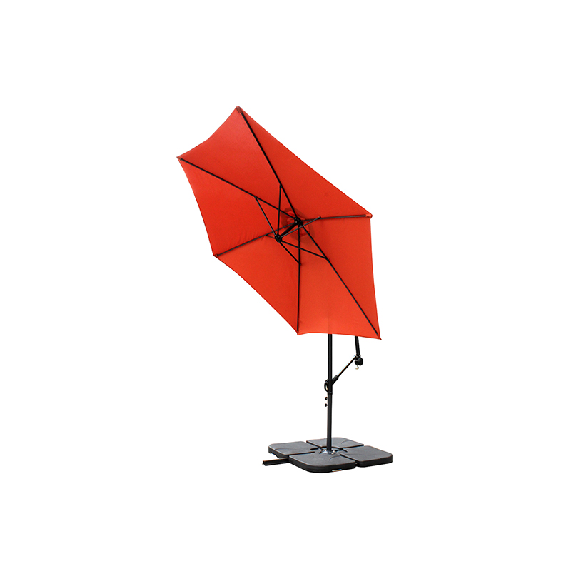 Hængende paraply Patio Sun Shade Offset udendørs marked m/ krydsbase