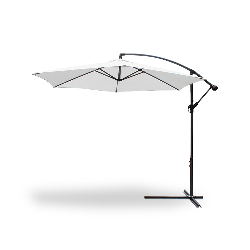 Udendørs gårdhave 10 'Hængende paraply Sun Shade W/T Cross Base