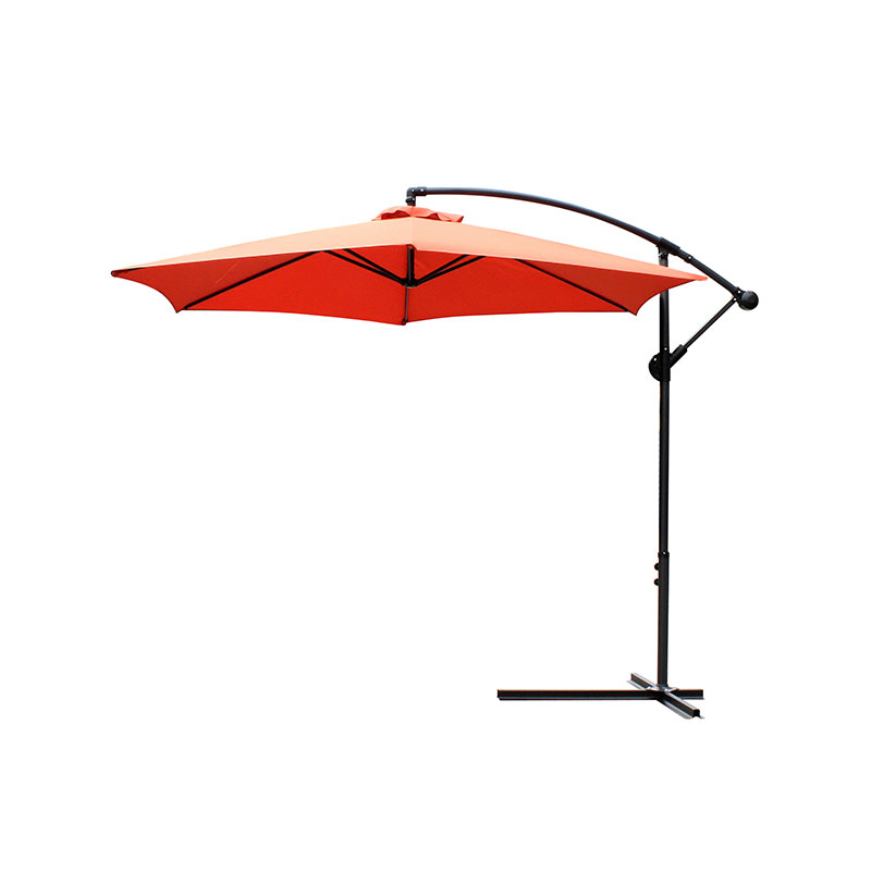 Hængende paraply Patio Sun Shade Offset udendørs marked m/ krydsbase