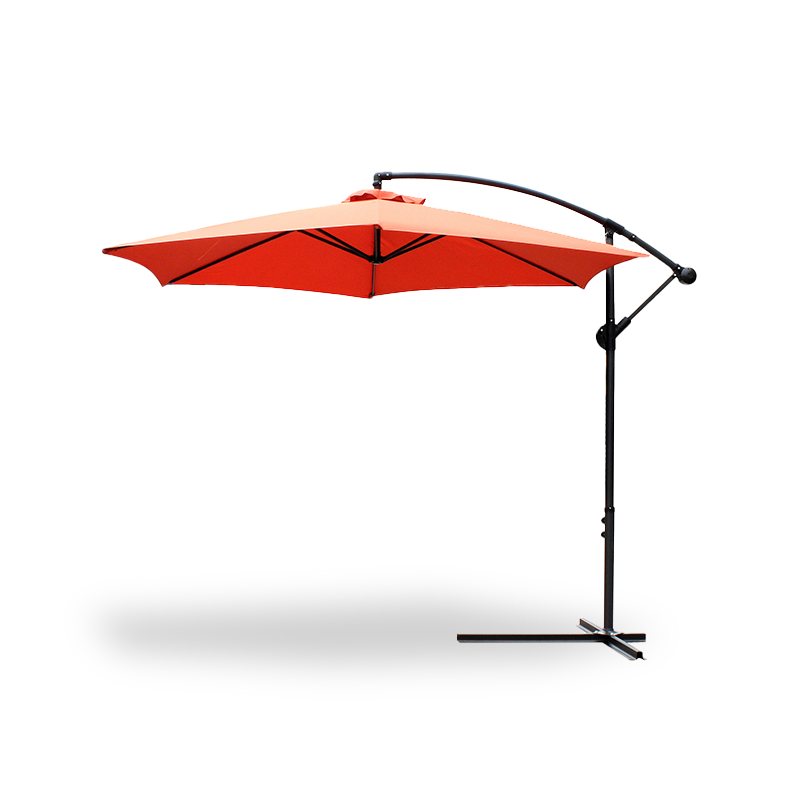 Hængende paraply Patio Sun Shade Offset udendørs marked m/ krydsbase
